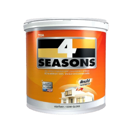 สี TOA 4 Seasons โฟร์ซีซั่นส์ ชนิดกึ่งเงา สำหรับภายนอกและภายใน (100% Acrylic Emulsion Paint)