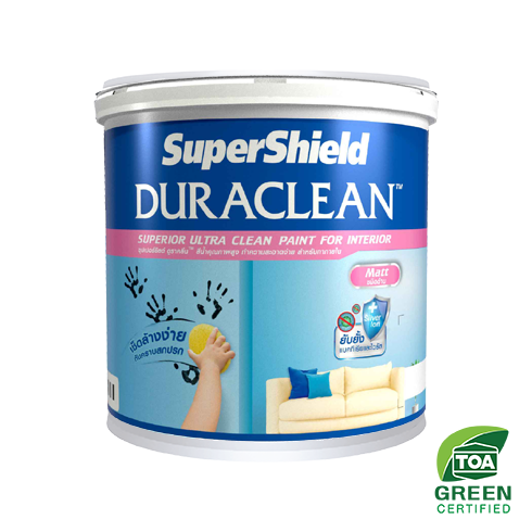 TOA SuperShield Duraclean Matt สี TOA ซุปเปอร์ชิลด์ ดูราคลีน สีภายในเช็ดล้างง่าย