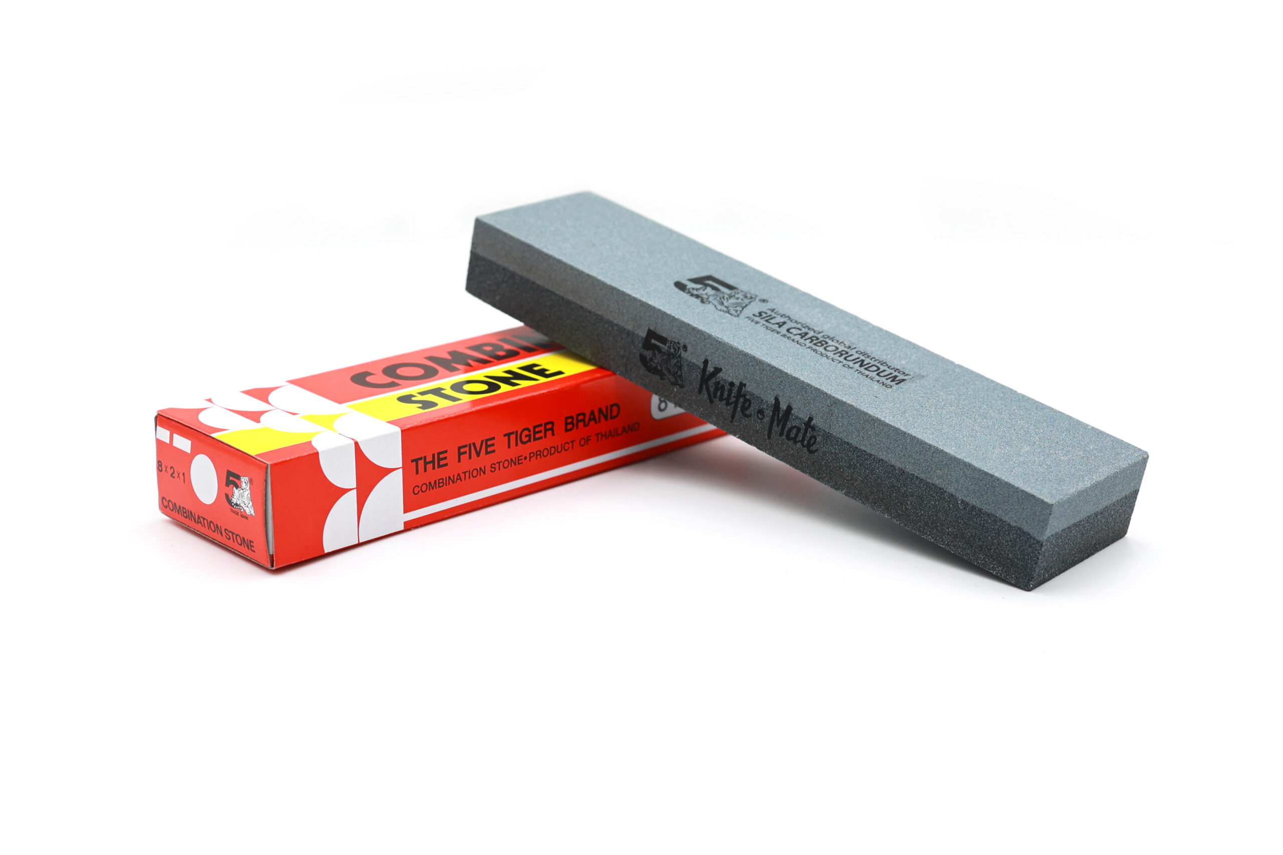 หินลับมีดตราห้าเสือ 3 รุ่น หินลับมีดตราห้าเสือ 3 รุ่น เสือแดง เสือทอง เสือขาว ขนาด 8×2×1